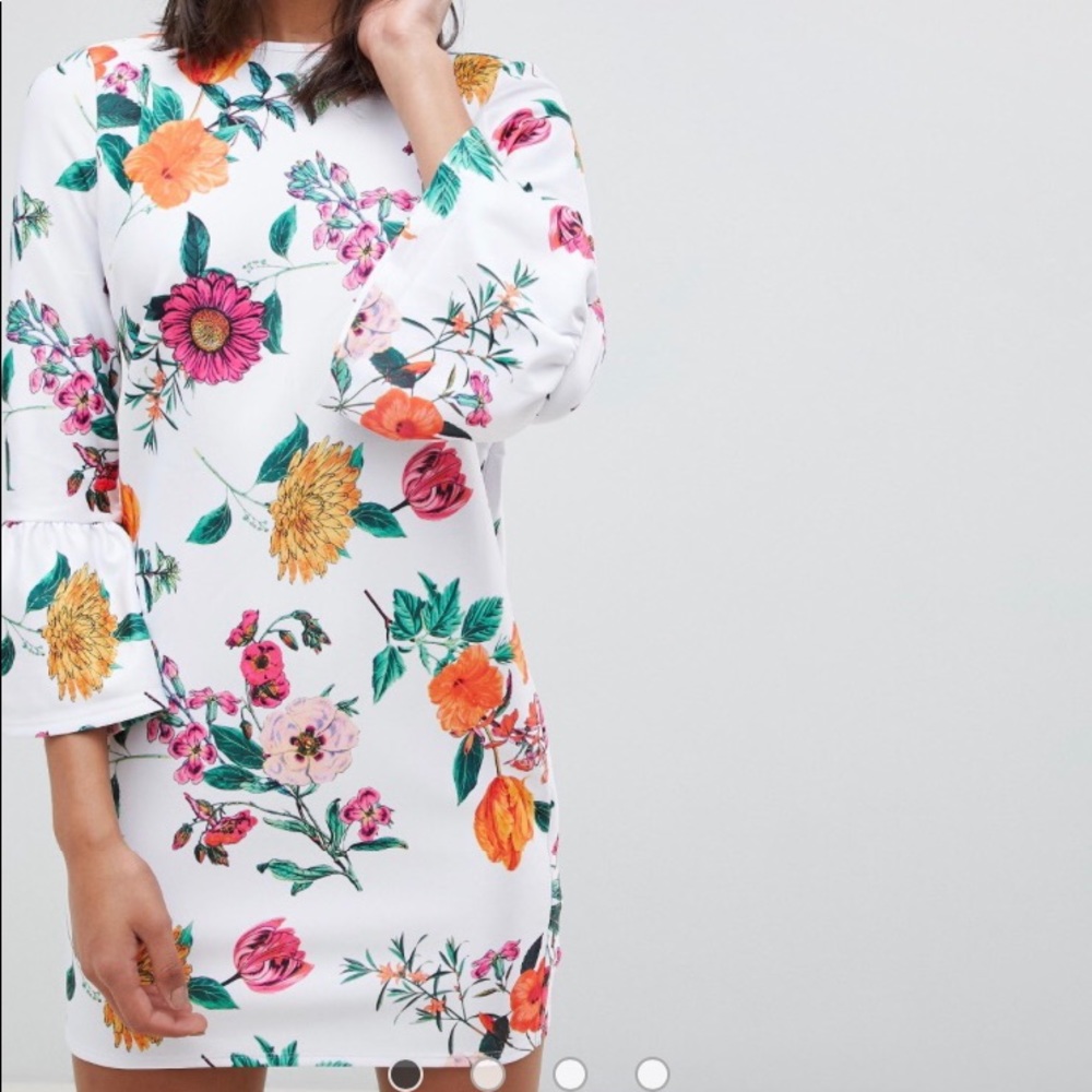 ASOS botanical mid length shift dress